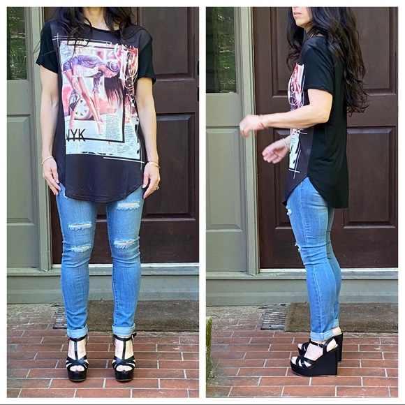 ✨LAST ONE✨PARIS CHIC GRAPHIC TEE SHIRT - Picture 3 of 5